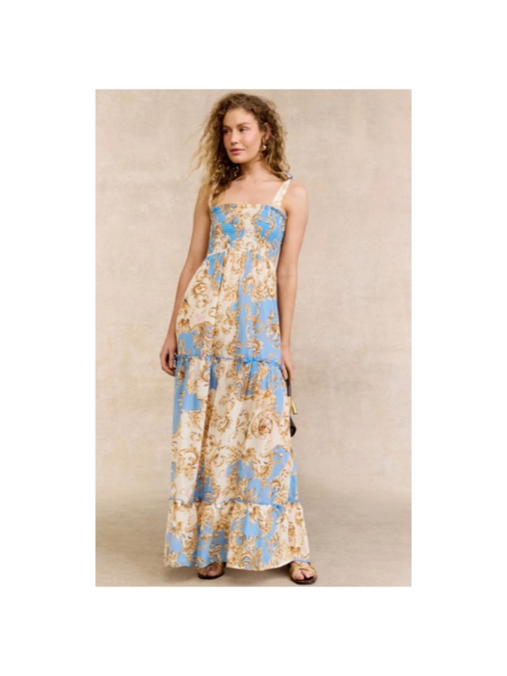 Agua Bendita Lucery Blush Maxi Dress | Size L